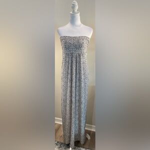 NWT Ann Taylor Strapless Maxi Abstract Dress